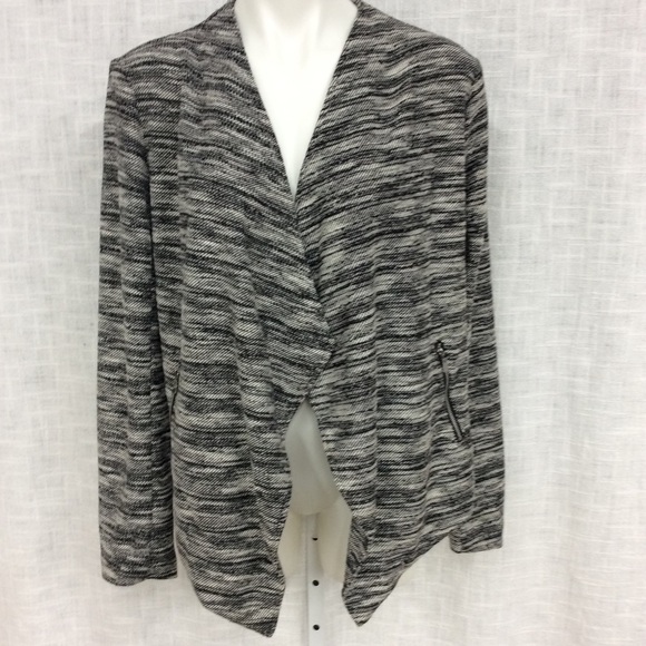 Rafaella Large Jacket/Shrug Black and White Blend - Picture 1 of 8